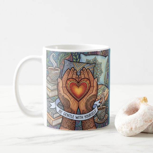 De Café Taza Personalizada Sé Amable Contigo Mismo (Con donut)
