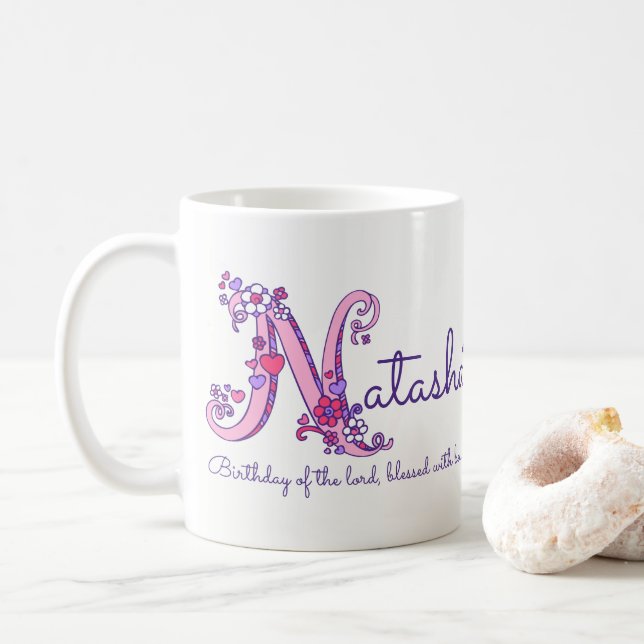De Café Taza personalizada significado conocido del (Con donut)
