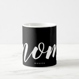 De Café Taza personalizada simple en blanco y negro para m