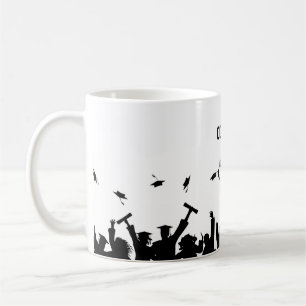 De Café Taza personalizada simple minimalista para graduad