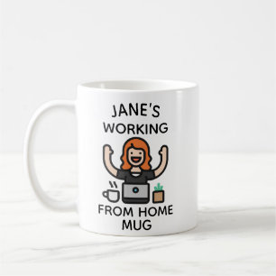 De Café Taza Personalizada Trabajando Desde Casa - Oficina