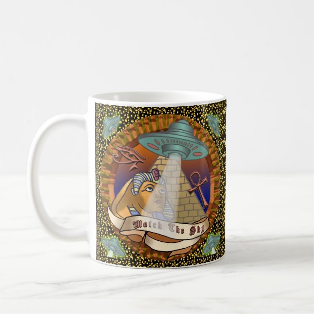 De Café Taza Pirámides Nave Espacial Alien (Izquierda)