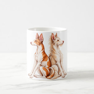De Café Taza Podenco Ibicenco Podenco Elegante