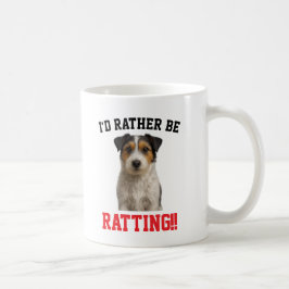 De Café Taza 'Prefiero cazar ratas' con adorable Jack Russ