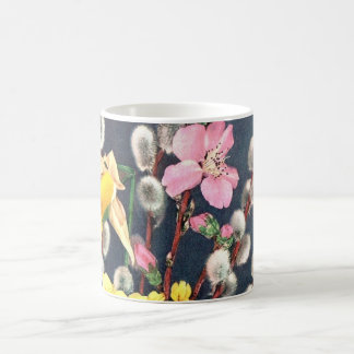 DE CAFÉ TAZA - PRIMAVERA FLORECE DISEÑO FLORAL -