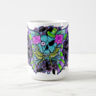 De Café Taza Psyko-Daizie Skull & Roses