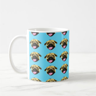 De Café Taza Pug Azul