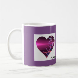 De Café Taza Purple Heart del personalizar