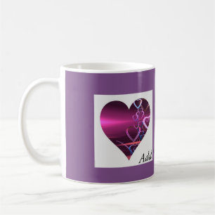 De Café Taza Purple Heart del personalizar