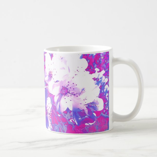 De Café Taza púrpura del flor (Derecha)