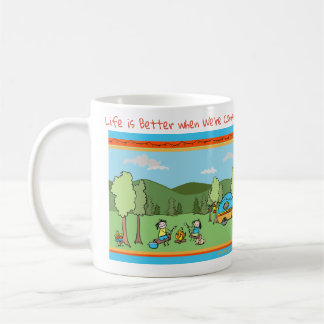 De Café Taza que acampa