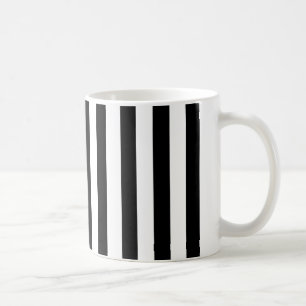 De Café Taza rayada blanca y negra