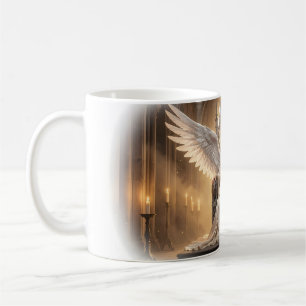 De Café Taza Reina Ángel Alegre Trono León Resplandor
