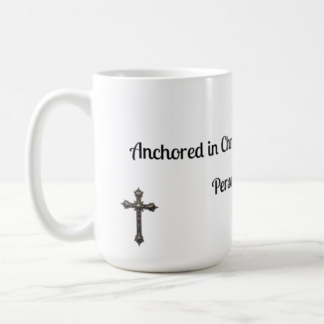 De Café Taza Religiosa Anclada en Cristo (Izquierda)