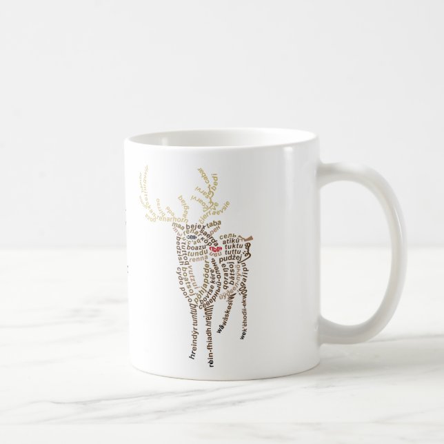 De Café Taza Reno Ciervo Mundial (Derecha)
