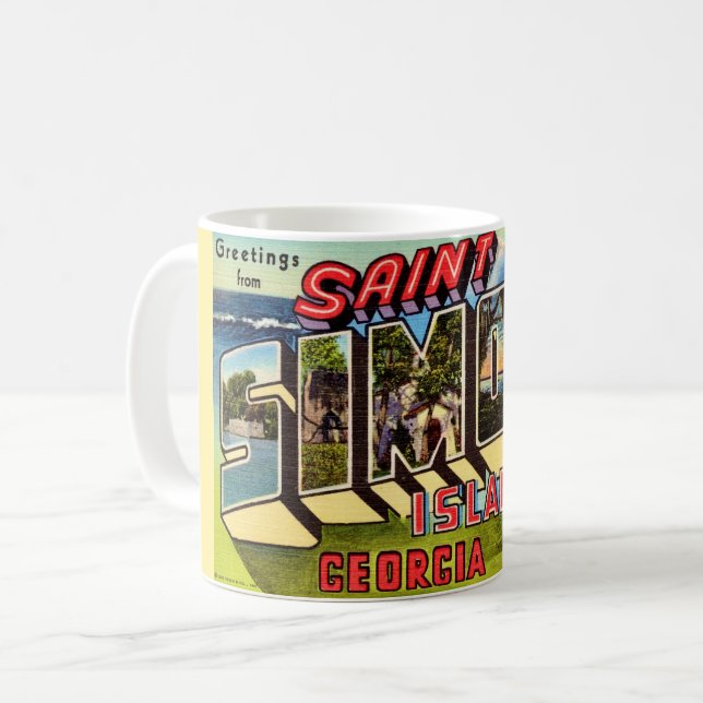 De Café Taza Retro Isla St Simons (Anverso izquierdo)
