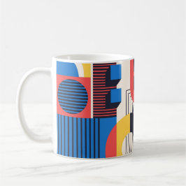 De Café Taza Retro Rhythm – Formas y Líneas Vintage