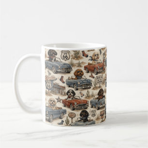 De Café Taza Retro Ruta 66 Cockapoo