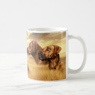 De Café Taza Rhodesian Ridgeback en sabana Única en su tip