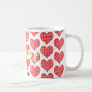 De Café Taza roja brillante linda del amor del modelo
