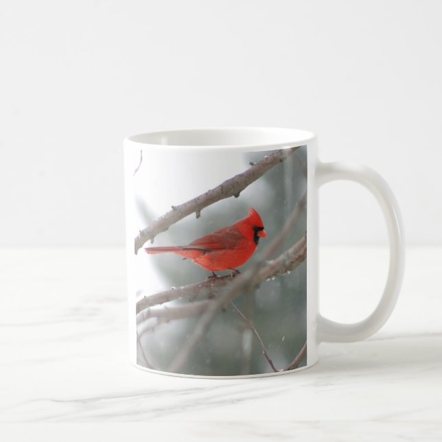 De Café Taza roja cardinal del pájaro (Derecha)