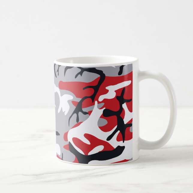 De Café Taza roja del camuflaje (Derecha)