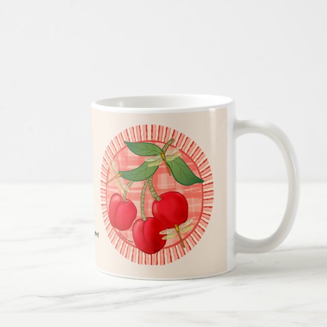 De Café Taza Rondo Cherries (Derecha)