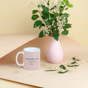 De Café Taza rosa salmo 139:14 – Maravillosamente hecho