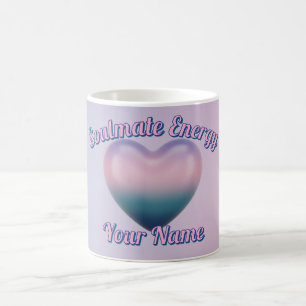 De Café Taza rosa y morada con estética personalizada