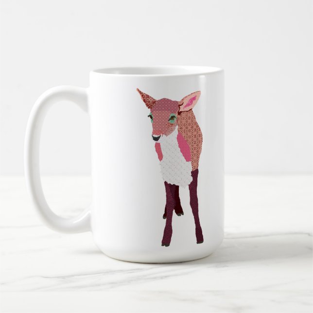 De Café Taza rosada del cervatillo (Izquierda)