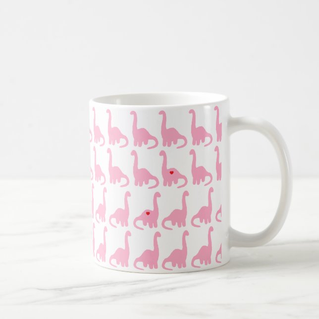 De Café Taza rosada del dinosaurio (Derecha)
