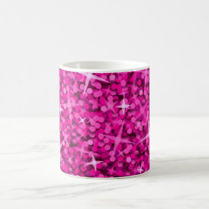 De Café Taza rosada del Glitz