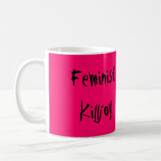 De Café Taza rosada y negra del Killjoy feminista