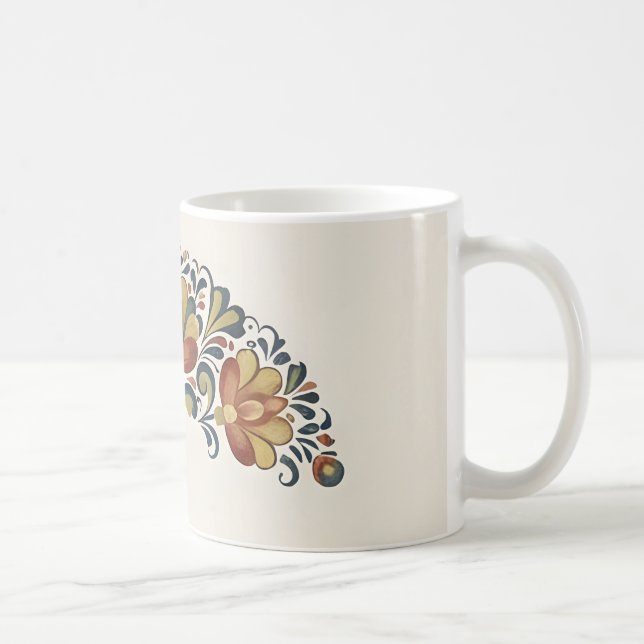 De Café taza rosmaling (Derecha)