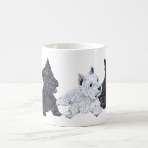 De Café Taza Scottish y West Highland White Terrier