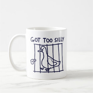 De Café Taza "Se Volvió Demasiado Tonto" Pato en una Jaula