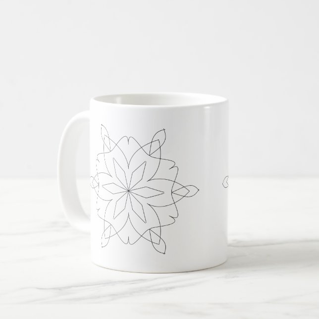 De Café Taza - Sencillos Mandalas para Colorear (Anverso izquierdo)