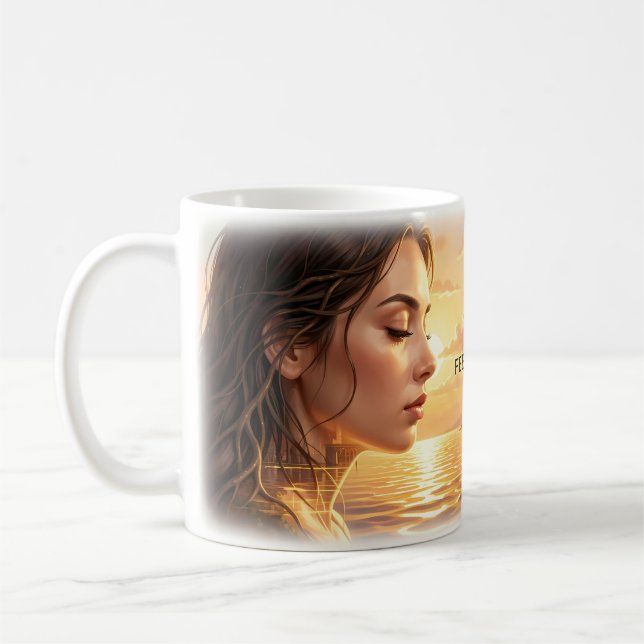 De Café 🌅 Taza Serena Amanecer Siente la Luz (Izquierda)