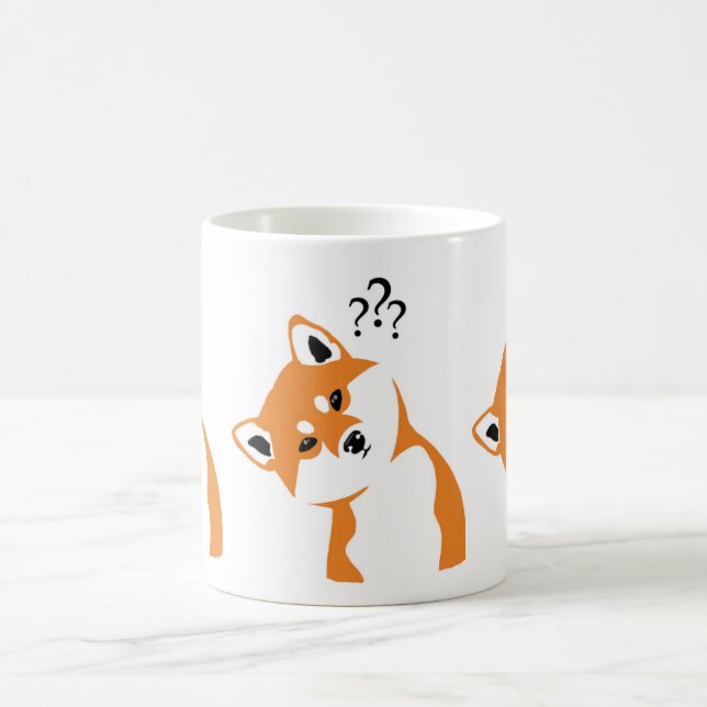 De Café Taza Shiba inu dudoso. (Centro)