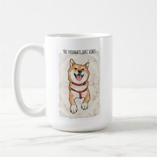 De Café Taza Shiba Inu Sin Pensamientos, Solo Vibraciones