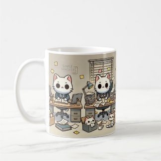 De Café Taza Simple Whiskers Caos Oficina