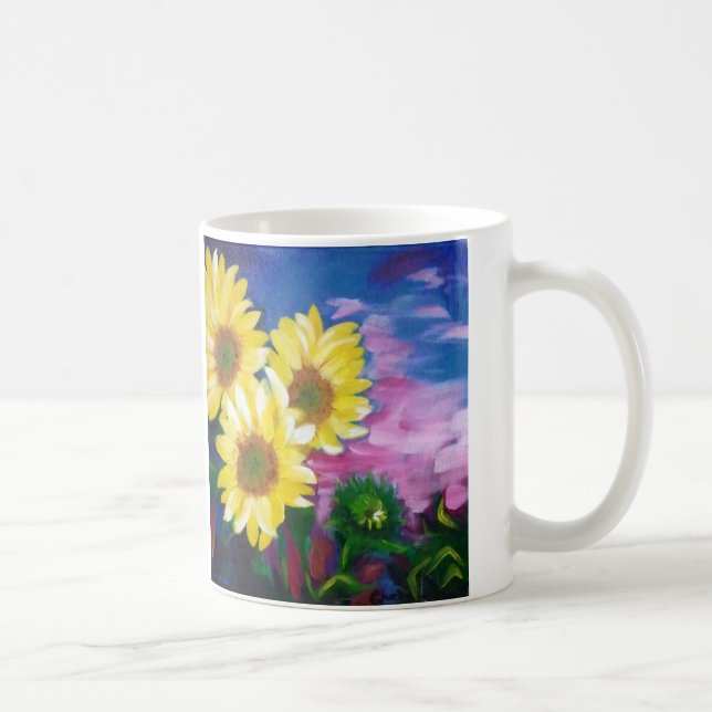 De Café Taza soleada del girasol (Derecha)