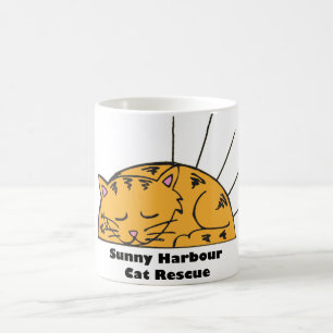 De Café Taza soleada del logotipo del puerto