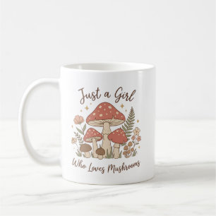 De Café Taza Solo una Chica que Ama las Setas