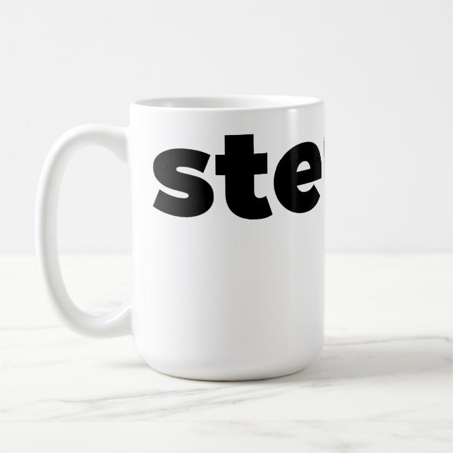 De Café Taza Steups - Negra (Izquierda)