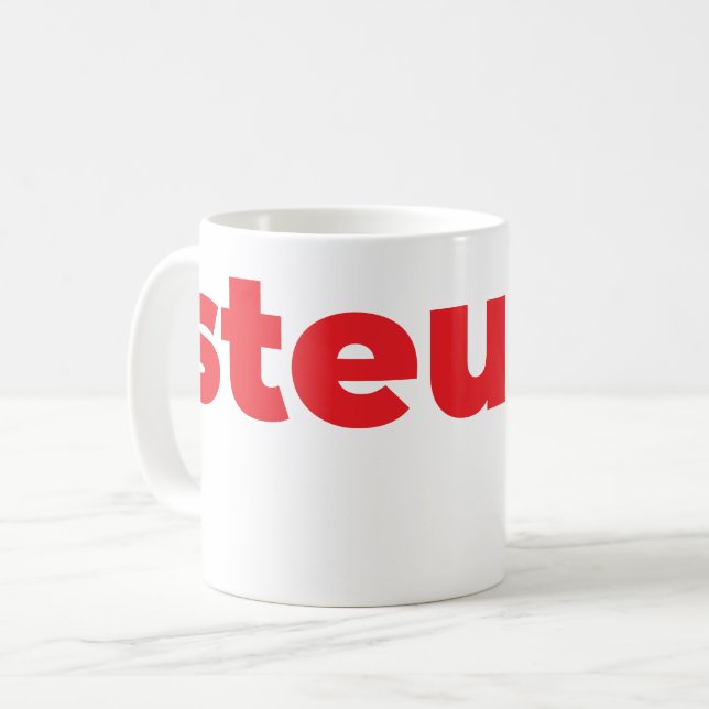 De Café Taza Steups - Roja (Anverso izquierdo)