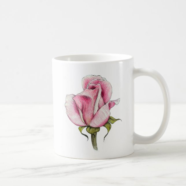 De Café Taza subió acuarela del vintage (Derecha)