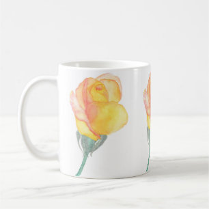 De Café Taza subió puesta del sol amarilla