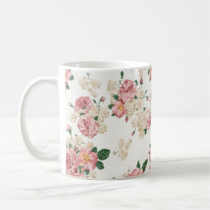 De Café Taza subió rosa clásico del vintage