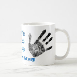 De Café Taza sucia del handprint, mecánico, medecina